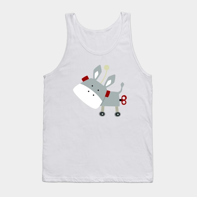 Burro Robot Tank Top by soniapascual